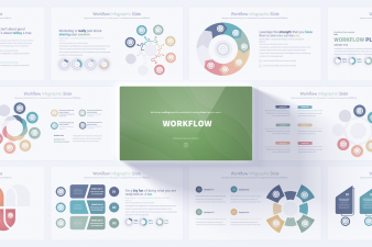 Workflow PowerPoint Infographics - Streamlined Business Presentation Slides with Easy Customization